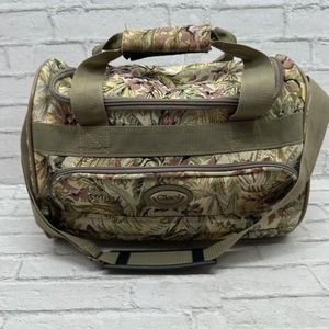 Vintage 80s Ciao Canvas Bag Duffel Floral Weekender Carry On Multicolored 15x10